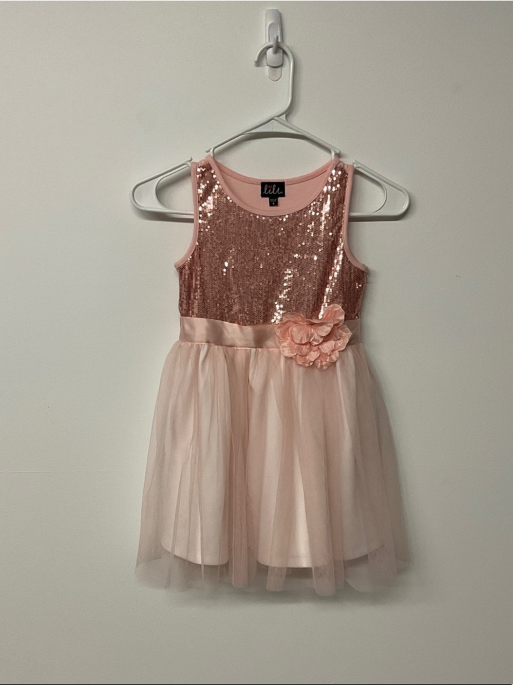 lilt Pink Sequin Top with Soft Pink Trim